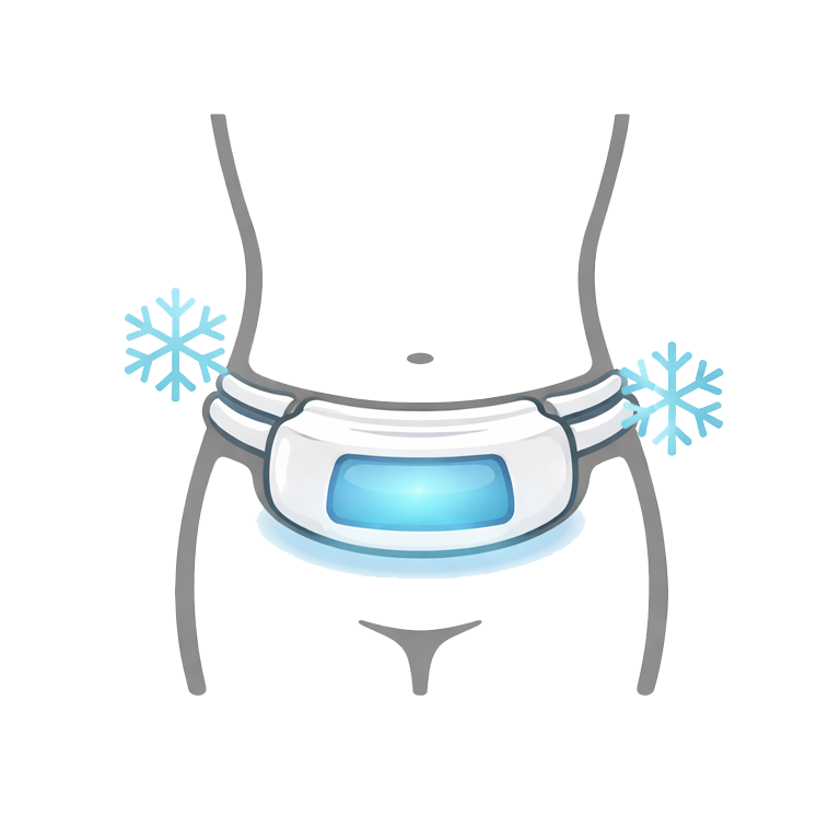 Medizinische Kryolipolyse am Bauch